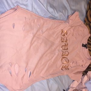 RUE 21 RIPPED “SAVAGE” SHIRT